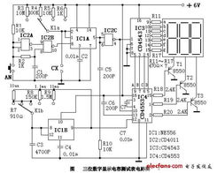 三位數(shù)字顯示電容測(cè)試表電路設(shè)計(jì)
